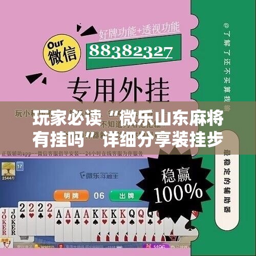 玩家必读“微乐山东麻将有挂吗”详细分享装挂步骤