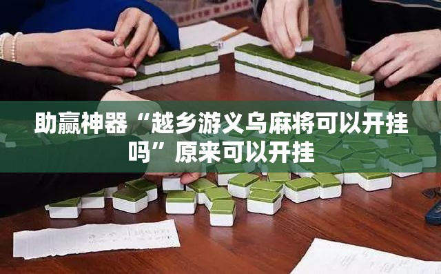 助赢神器“越乡游义乌麻将可以开挂吗”原来可以开挂