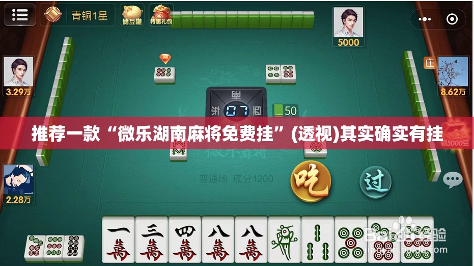推荐一款“微乐湖南麻将免费挂”(透视)其实确实有挂