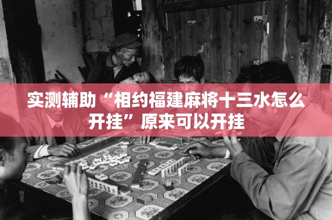 实测辅助“相约福建麻将十三水怎么开挂”原来可以开挂