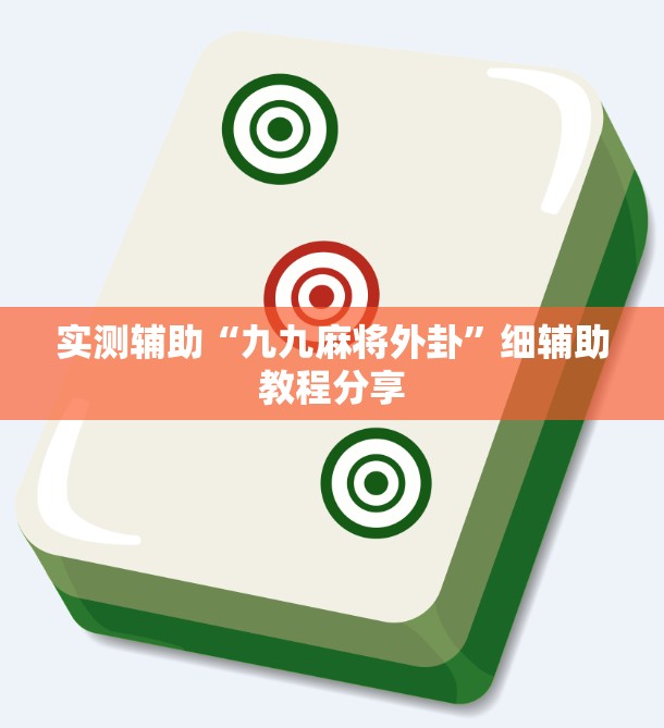 实测辅助“九九麻将外卦”细辅助教程分享
