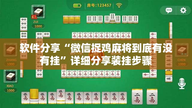 软件分享“微信捉鸡麻将到底有没有挂”详细分享装挂步骤