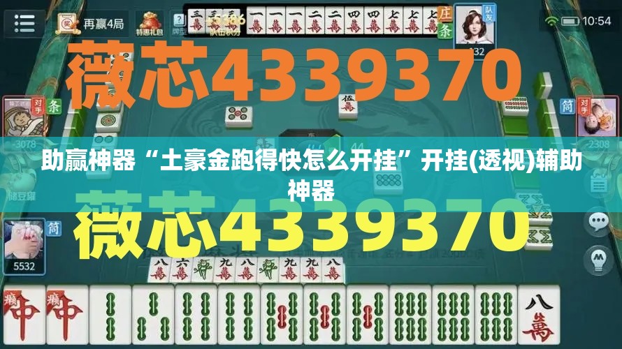 助赢神器“土豪金跑得快怎么开挂	”开挂(透视)辅助神器