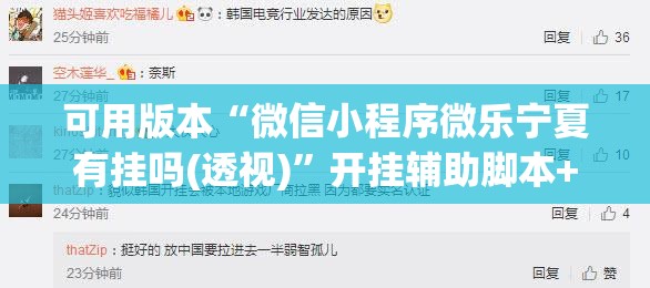 可用版本“微信小程序微乐宁夏有挂吗(透视)”开挂辅助脚本+详细开挂安装教程