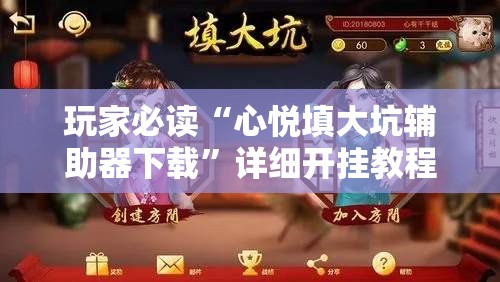 玩家必读“心悦填大坑辅助器下载”详细开挂教程