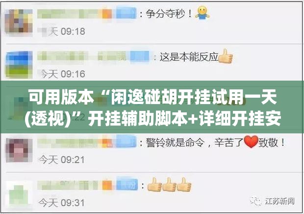 可用版本“闲逸碰胡开挂试用一天(透视)”开挂辅助脚本+详细开挂安装教程
