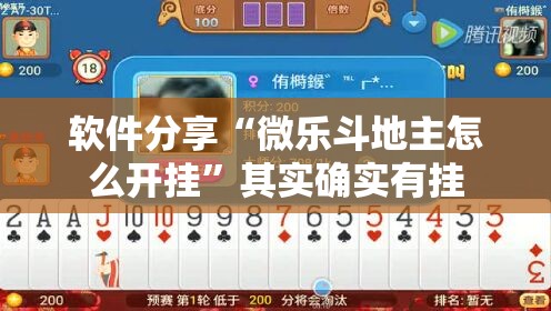 软件分享“微乐斗地主怎么开挂	”其实确实有挂