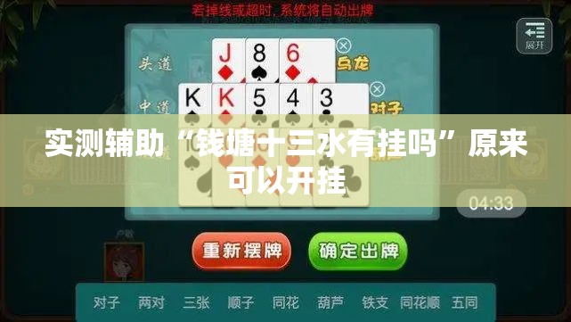 实测辅助“钱塘十三水有挂吗”原来可以开挂