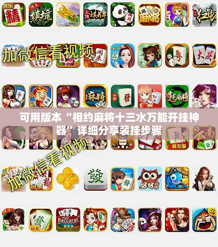 可用版本“相约麻将十三水万能开挂神器”详细分享装挂步骤