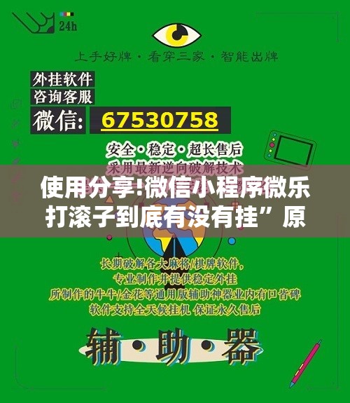 使用分享!微信小程序微乐打滚子到底有没有挂”原来可以开挂