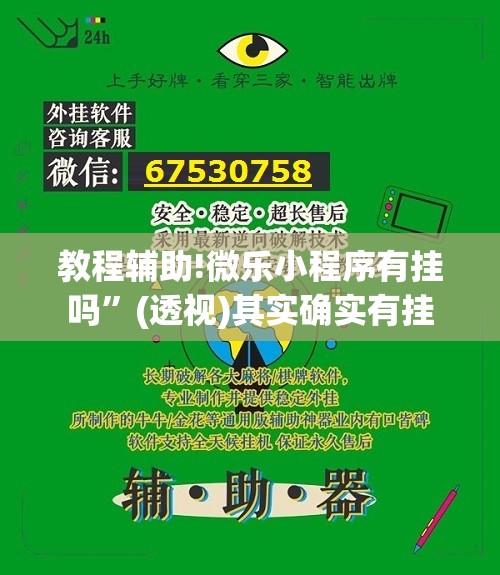 教程辅助!微乐小程序有挂吗	”(透视)其实确实有挂