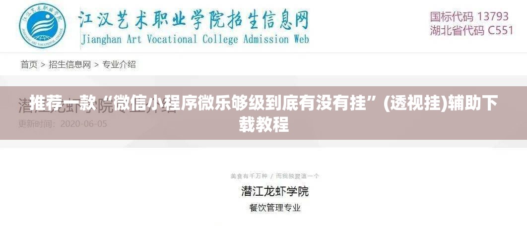 推荐一款“微信小程序微乐够级到底有没有挂”(透视挂)辅助下载教程