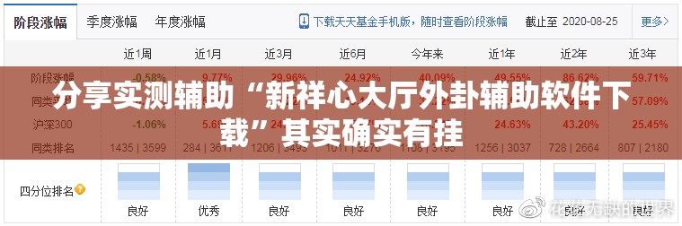 分享实测辅助“新祥心大厅外卦辅助软件下载	”其实确实有挂