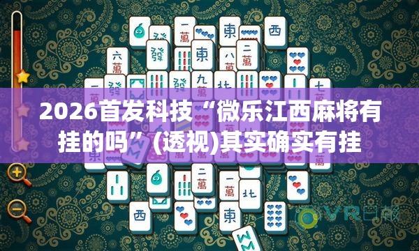 2026首发科技“微乐江西麻将有挂的吗”(透视)其实确实有挂