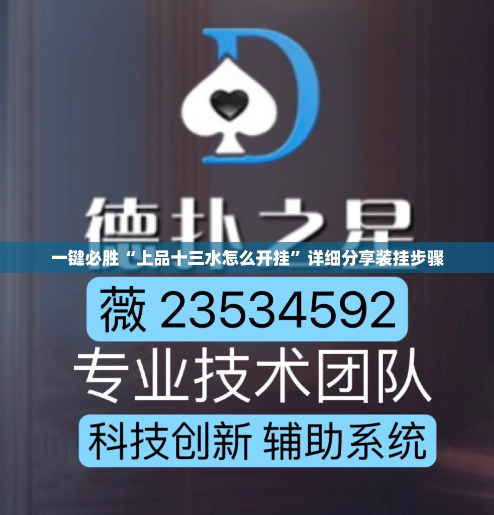 一键必胜“上品十三水怎么开挂”详细分享装挂步骤