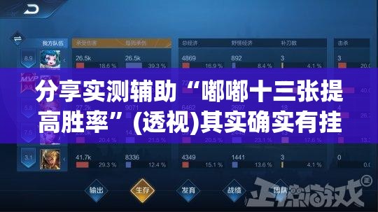 分享实测辅助“嘟嘟十三张提高胜率”(透视)其实确实有挂