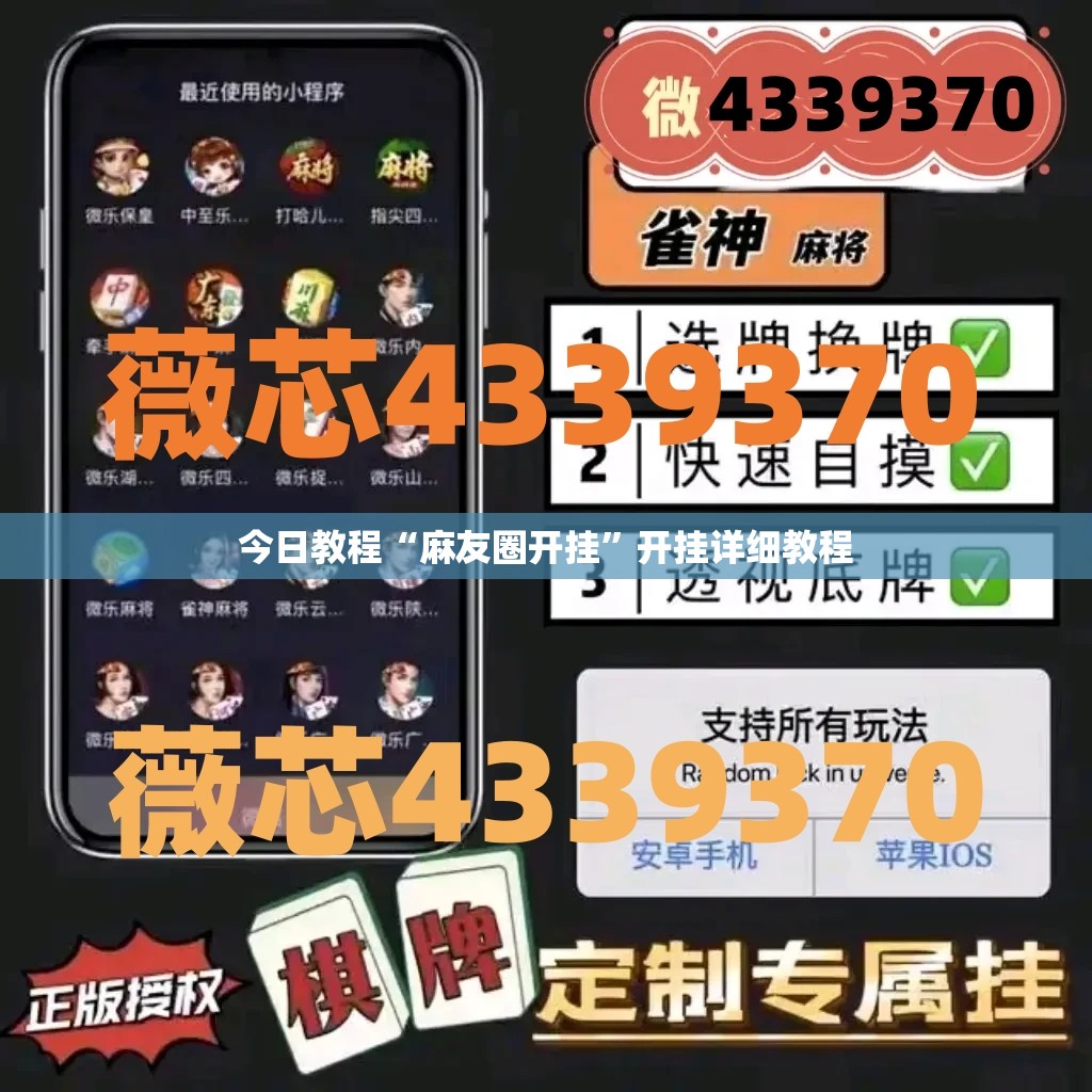 今日教程“麻友圈开挂	”开挂详细教程