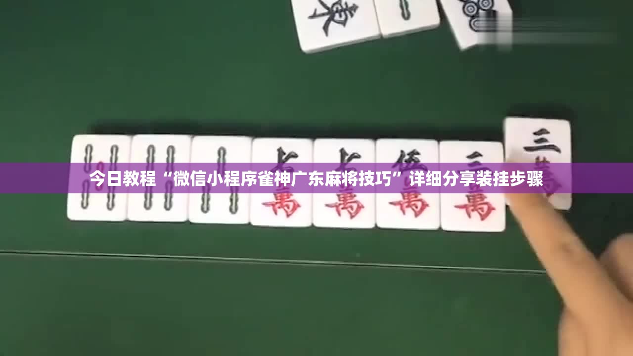 今日教程“微信小程序雀神广东麻将技巧”详细分享装挂步骤