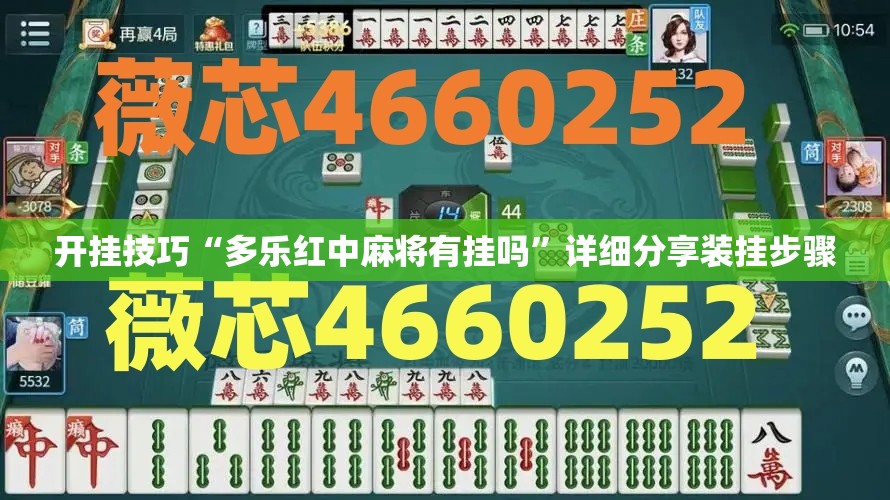 开挂技巧“多乐红中麻将有挂吗”详细分享装挂步骤