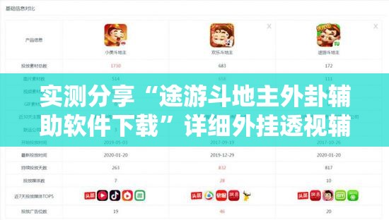 实测分享“途游斗地主外卦辅助软件下载	”详细外挂透视辅助软件教程