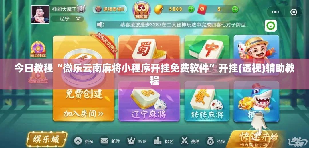 今日教程“微乐云南麻将小程序开挂免费软件”开挂(透视)辅助教程