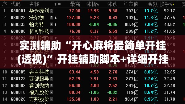 实测辅助“开心麻将最简单开挂(透视)	”开挂辅助脚本+详细开挂安装教程