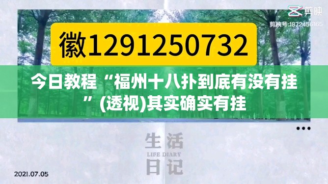 今日教程“福州十八扑到底有没有挂	”(透视)其实确实有挂