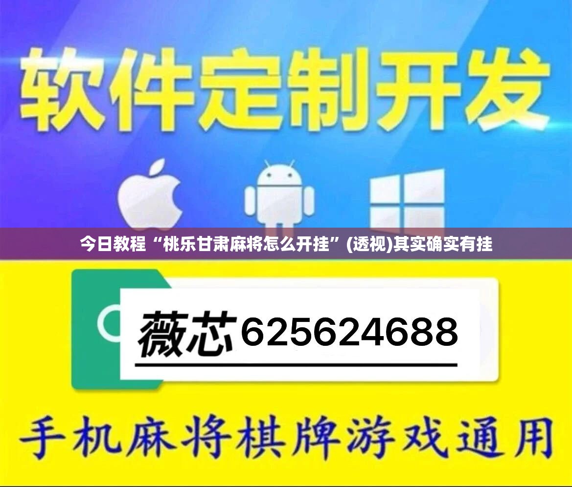 今日教程“桃乐甘肃麻将怎么开挂”(透视)其实确实有挂