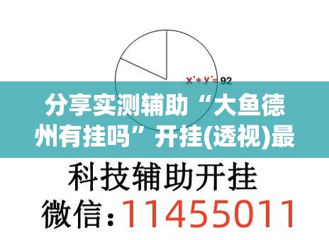 分享实测辅助“大鱼德州有挂吗”开挂(透视)最新辅助详细