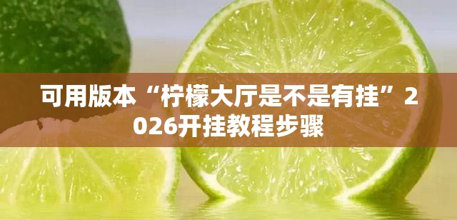 可用版本“柠檬大厅是不是有挂”2026开挂教程步骤