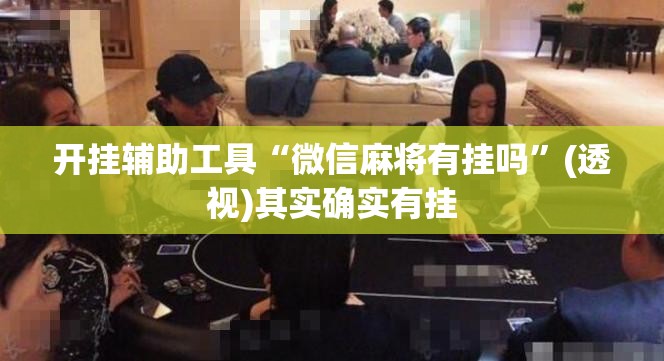 开挂辅助工具“微信麻将有挂吗	”(透视)其实确实有挂