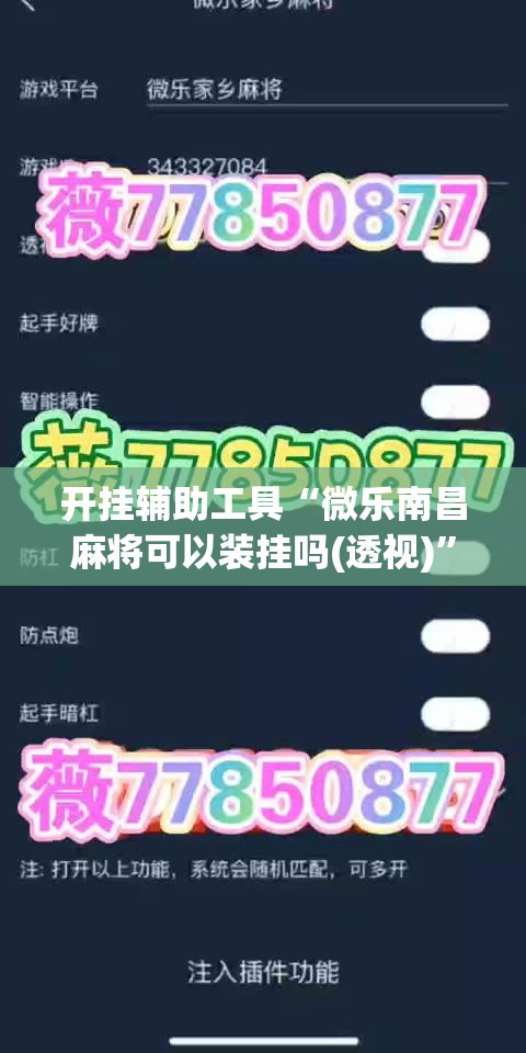 开挂辅助工具“微乐南昌麻将可以装挂吗(透视)	”开挂辅助脚本+详细开挂安装教程