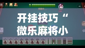 开挂技巧“微乐麻将小程序辅牌器”其实确实有挂