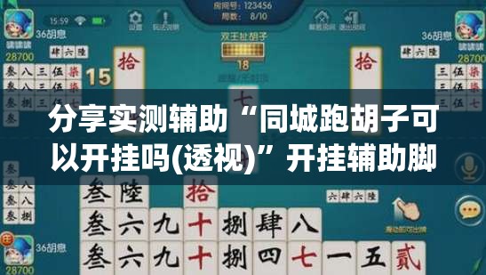 分享实测辅助“同城跑胡子可以开挂吗(透视)	”开挂辅助脚本+详细开挂安装教程