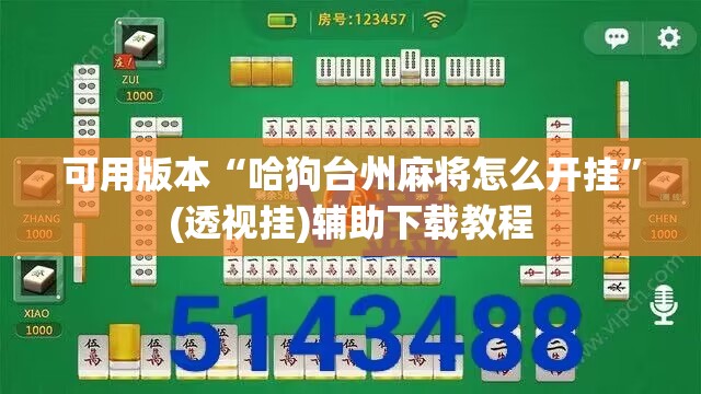 可用版本“哈狗台州麻将怎么开挂	”(透视挂)辅助下载教程