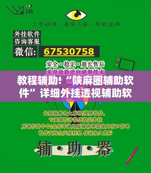 教程辅助!“陕麻圈辅助软件”详细外挂透视辅助软件教程