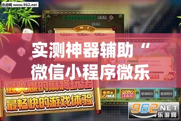 实测神器辅助“微信小程序微乐保皇外卦辅助软件下载”(透视)其实确实有挂